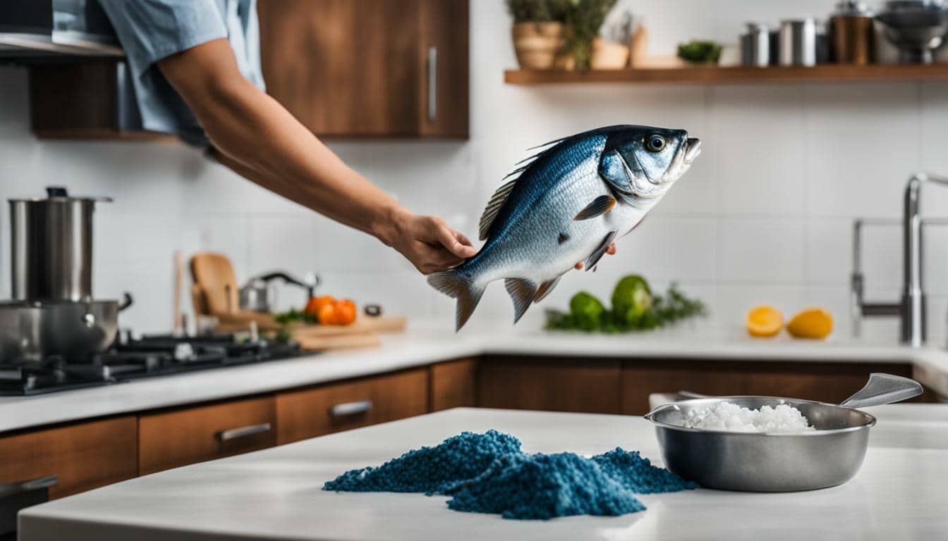 how to clean blue fish
