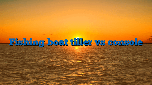 Fishing boat tiller vs console