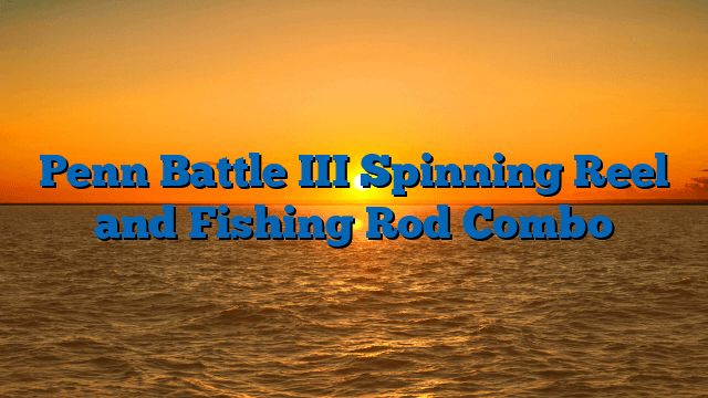 Penn Battle III Spinning Reel and Fishing Rod Combo