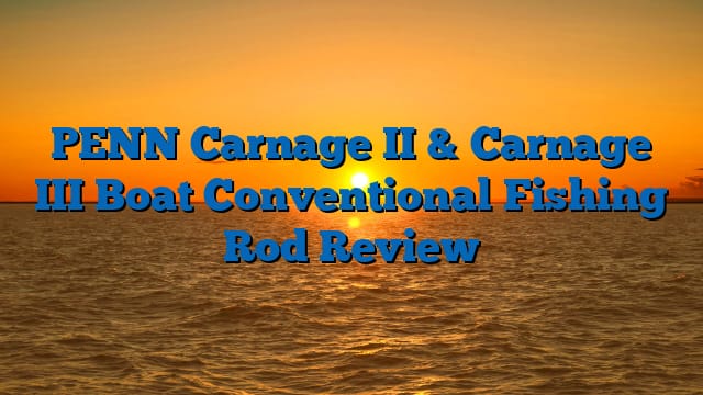 PENN Carnage II & Carnage III Boat Conventional Fishing Rod Review